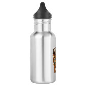 Brandweerman Pitbull Hond Gas Mask Schild Waterfles (Links)