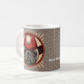 Brandweerman Pug Mok (Voorkant links)