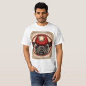 Brandweerman Pug T-shirt (Voorkant volledig)