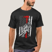Brandweerman Red Axe Noodlijdende Vuur Amerikaanse T-shirt (Voorkant)