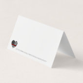 Brandweerman Red Line brandweer dank u Visitekaartje (Achterkant)