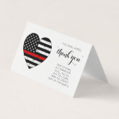 Brandweerman Red Line brandweer dank u Visitekaartje (Voorkant)