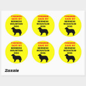 Brandweerman red mijn berner hond ronde sticker (Vel)