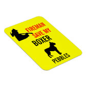 Brandweerman red mijn bokser hond brandveiligheid magneet (Rechterzijde)