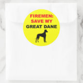 Brandweerman red mijn grote Deen Ronde Sticker (Tas)