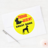 Brandweerman red mijn grote Deen Ronde Sticker (Envelop)
