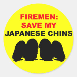 Brandweerman red mijn Japanse kin Ronde Sticker