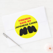 Brandweerman red mijn Japanse kin Ronde Sticker (Envelop)
