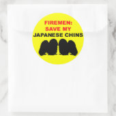 Brandweerman red mijn Japanse kin Ronde Sticker (Tas)