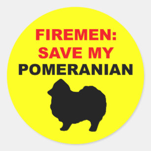 Brandweerman red mijn Pommerse Ronde Sticker