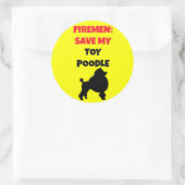 Brandweerman red mijn Speelgoed poedel Ronde Sticker (Tas)