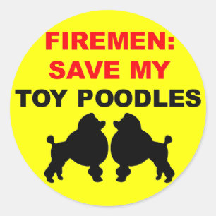 Brandweerman red mijn Speelgoed poedels Ronde Sticker