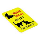 Brandweerman red mijn twee katten veiligheid magneet (Rechterzijde)
