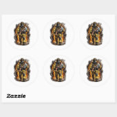 Brandweerman Reddingsheld Redt Kind Sticker (Vel)