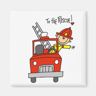 Brandweerman Redt de Dag T-shirts en Cadeaus Magneet