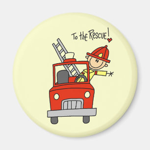 Brandweerman Redt de Dag T-shirts en Cadeaus Magneet