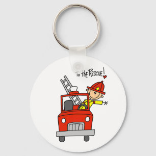 Brandweerman Redt T-shirts en Cadeaus Sleutelhanger