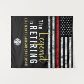 Brandweerman Retirement Party Brandweerman Dunne R Wandkleed (Voorkant (horizontaal))