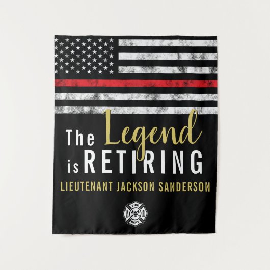 Brandweerman Retirement Party Brandweerman Dunne R Wandkleed (Voorkant)