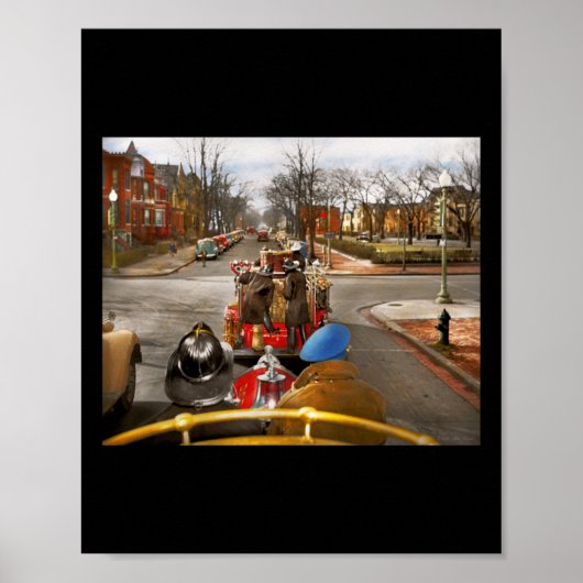 Brandweerman - Rijden terug naar het station 1943  Poster (Voorkant)