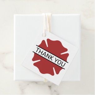 Brandweerman Rode Logo Symbool Dank u Bedankjes Labels