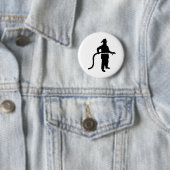 Brandweerman Ronde Button 5,7 Cm (In situ)