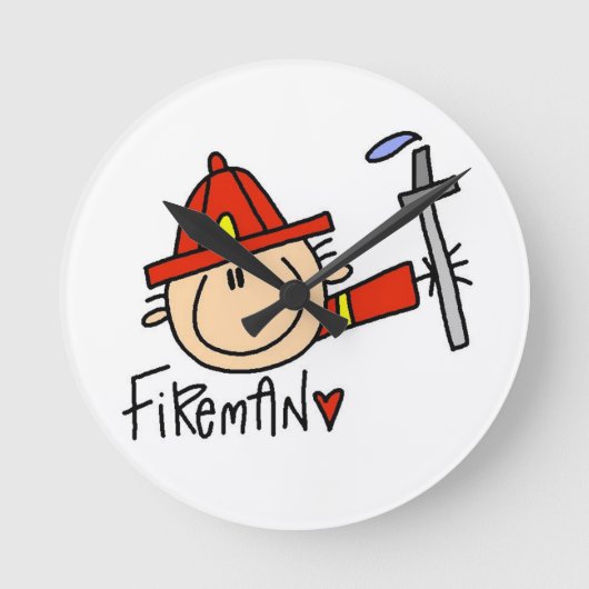 Brandweerman Ronde Klok (Voorkant)