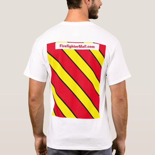 Brandweerman Rood/Geel T-shirt (Achterkant)