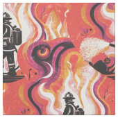 Brandweerman Roze Stof (Close Up)