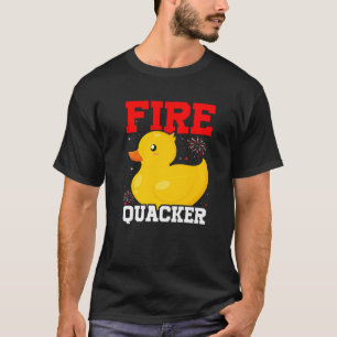 Brandweerman Rubber Duck 4th of July Vuurwerk Prem T-shirt