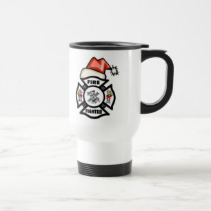 Brandweerman Santa Claus Reisbeker