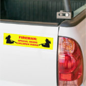 Brandweerman Save My Special Needs Brandveiligheid Bumpersticker (Op Truck)
