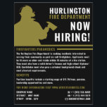 Brandweerman Silhouet, Werving Brandweerlieden Flyer<br><div class="desc">Brandweerman Silhouet,  Wervingsfolder voor brandweerlieden door The Business Card Store.</div>