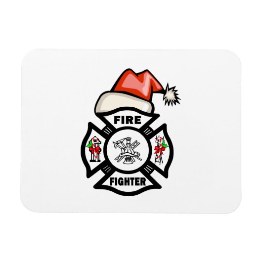 Brandweerman Sinterklaas Magneet (Horizontaal)