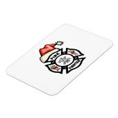 Brandweerman Sinterklaas Magneet (Linkerzijde)