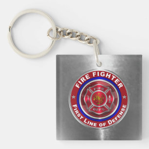 Brandweerman sleutelhanger