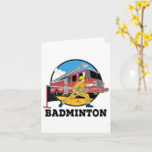 Brandweerman speelt badminton brandweerman SP Kaart (Gele Bloem)