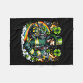 Brandweerman St Patricks Day Mannen Brandweerman F Fleece Deken (Voorkant (Horizontaal))