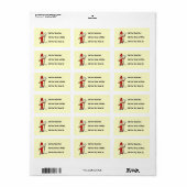 Brandweerman Stick Figure Etiket (Full Sheet)
