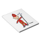 Brandweerman Stick Figure Notitieblok (Schuin)