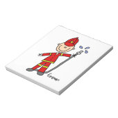 Brandweerman Stick Figure Notitieblok (Linkerzijde)