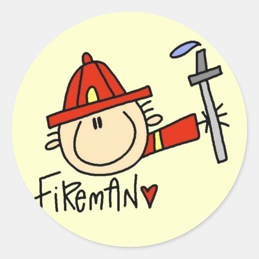 Brandweerman Stickers (Voorkant)