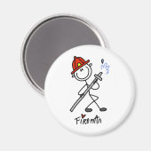Brandweerman stickfigure magneet (Voorkant / Achterkant)