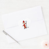 Brandweerman Stickfiguur Hart Sticker (Envelop)