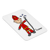 Brandweerman Stickfiguur Magneet (Rechterzijde)