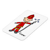 Brandweerman Stickfiguur Magneet (Linkerzijde)