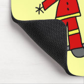 Brandweerman Stickfiguur Muismat (Hoek)