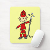 Brandweerman Stickfiguur Muismat (Met muis)