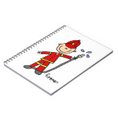 Brandweerman Stickfiguur Notitieboek (Linkerzijde)