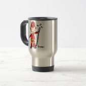 Brandweerman Stickfiguur Reisbeker (Voorkant links)